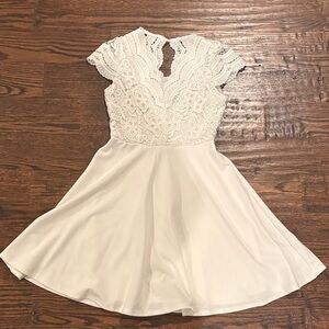 Rare Editions White Lace Formal Kids Dress